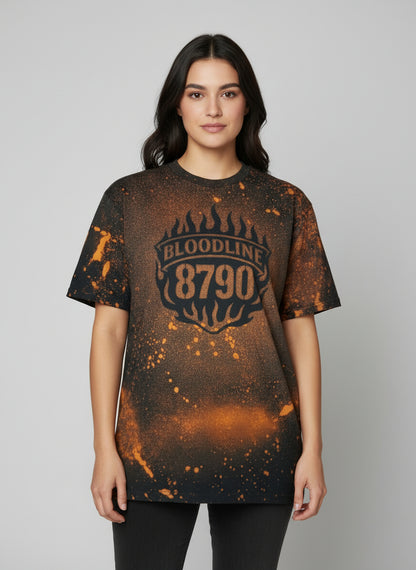 RISING FLAME BLEACHED TEE