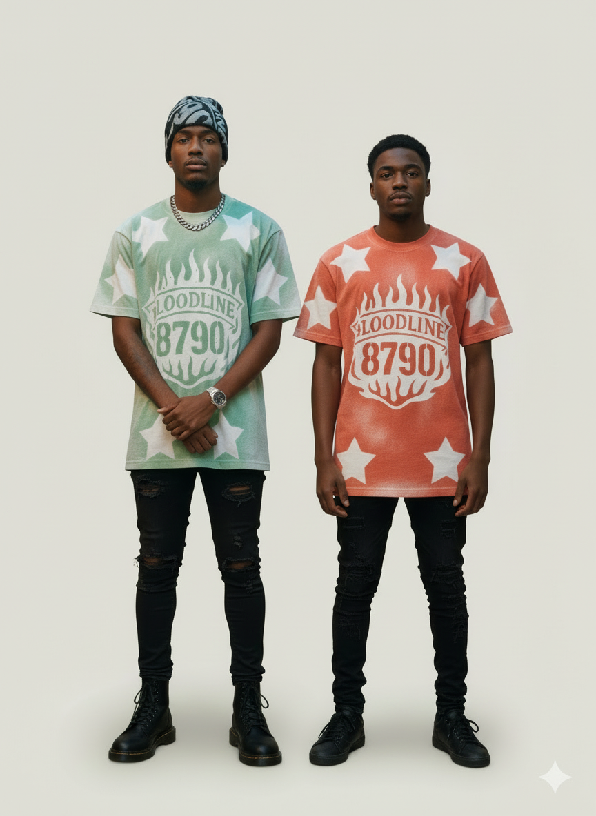 RISING STAR FABRIC-PAINTED TEE