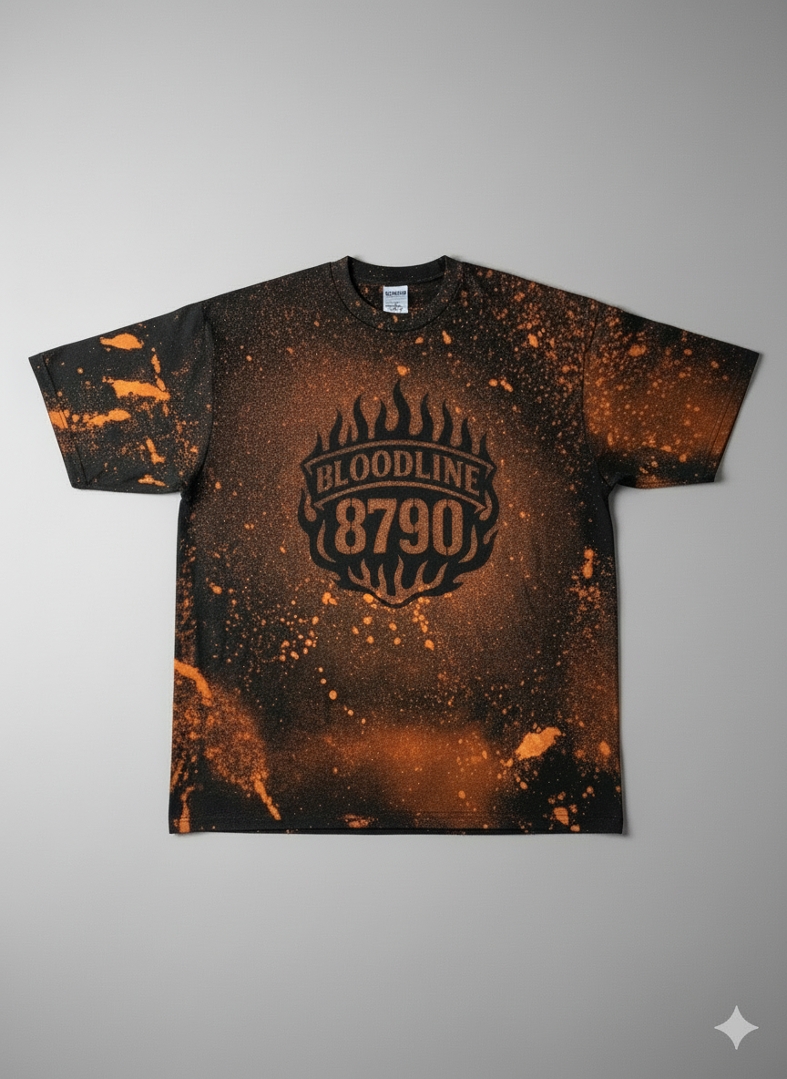 RISING FLAME BLEACHED TEE