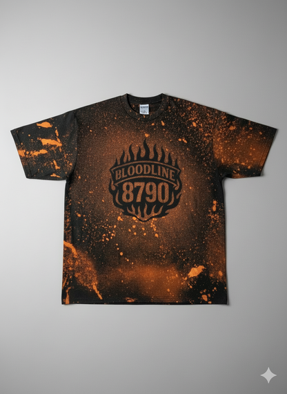 RISING FLAME BLEACHED TEE