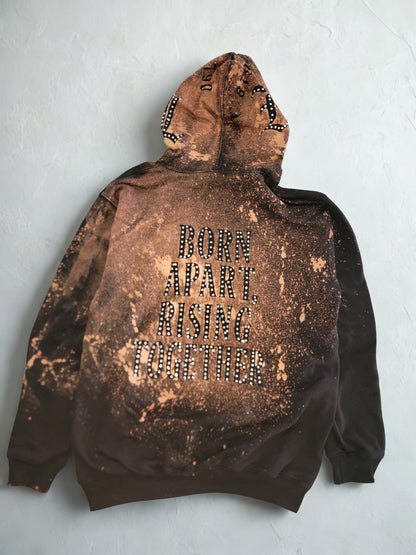 Rising up Hoodie with Rhinestones