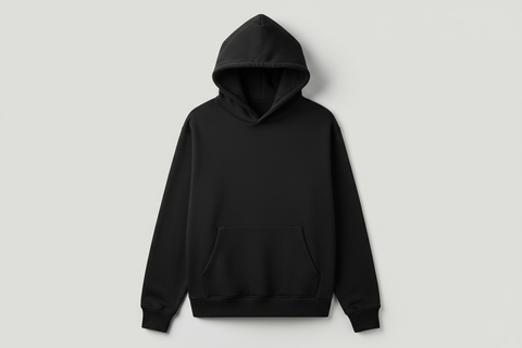 black heavyweight streatwear blank hoodie