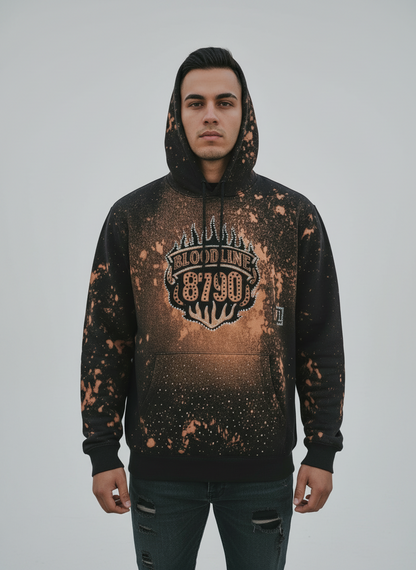Rising up Hoodie with Rhinestones