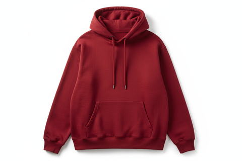 Red heavyweight hoodie product image
